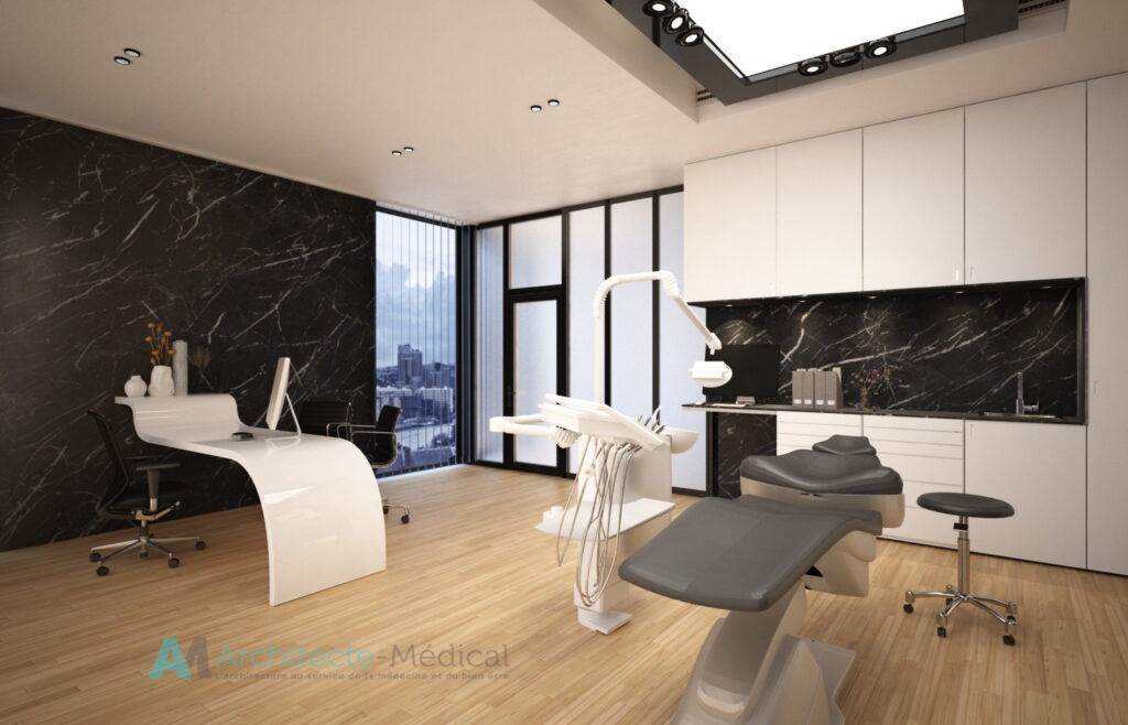 Cab-dentaire-la-défense-marbre-moderne-noir-blanc